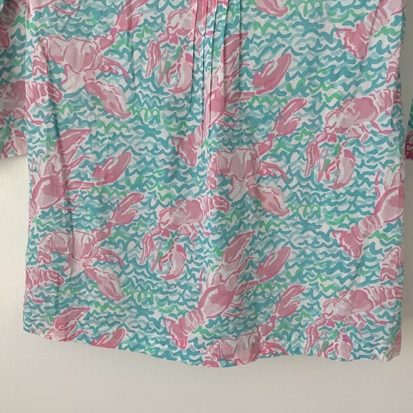 Y2K Lilly Pulitzer Sarasota Beaded Tunic in Lobstah Roll Print - Picture 10 of 14